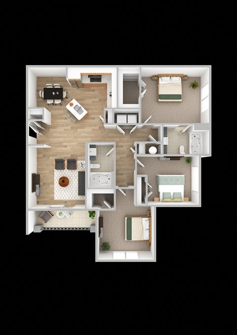 2 bed 2 bath A at The Exchange at Crestview Apartments, Crestview, 32536